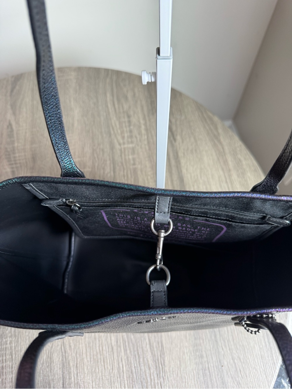 Coach Hologram Oil Slick Iridescent Mermaid Open City Tote 22550 - Picture 5 of 8